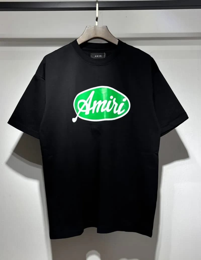 Amiri Logo T-Shirt Mesh Script — 729 black