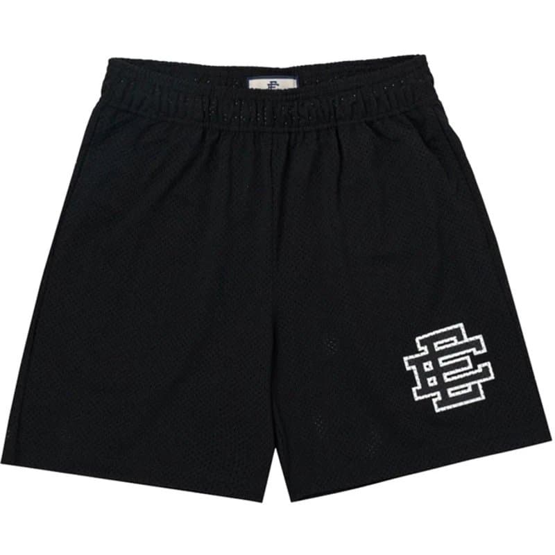 Fear of God Essentials Mesh Shorts Logo Embroidered — 黑色 黑标