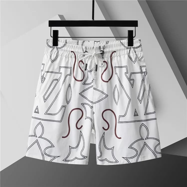 Balmain Logo Tape Shorts Black with White Logo Tape — 3760 white