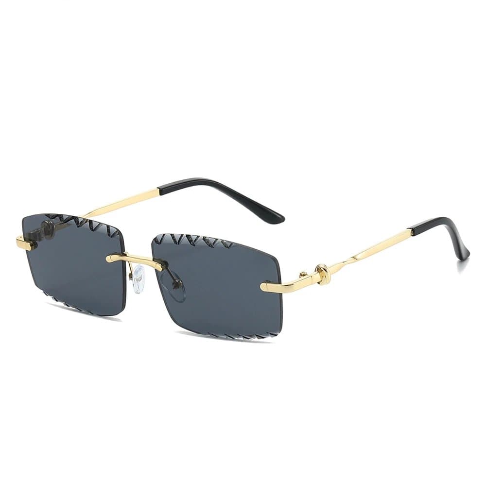 Chrome Hearts Rimless Sunglasses Zigzag Edge