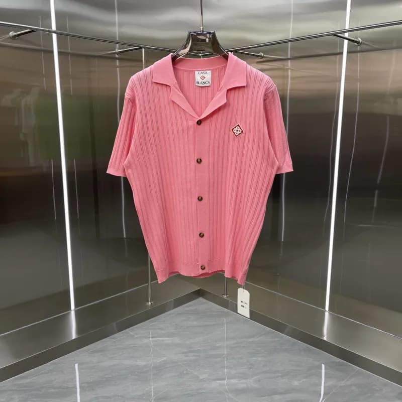 Off-White Knit Polo Dress Multi-Color Zigzag — 125 pink