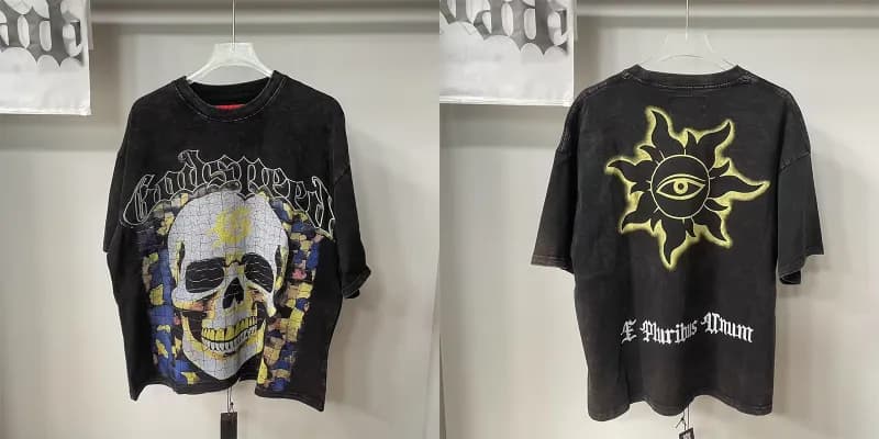 Fear of God Essentials Skull Graphic Tee Acid Wash Skull Print