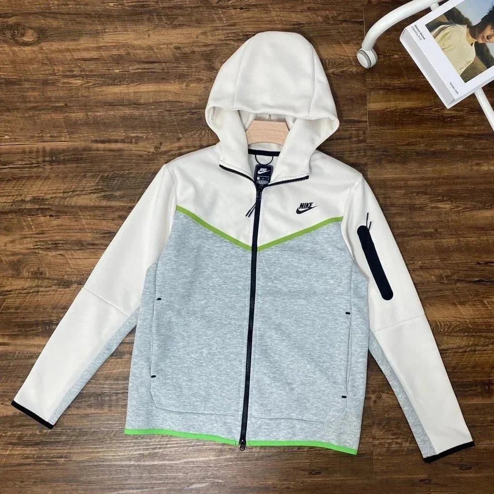 Nike Tech Fleece Hoodie White/Grey/Lime
