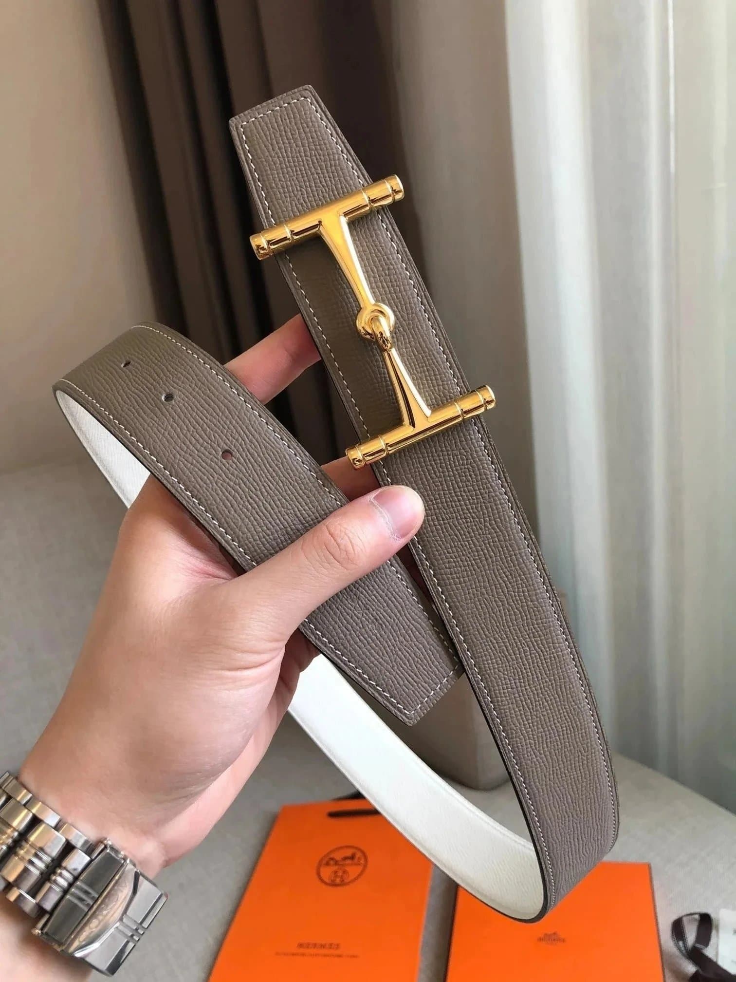 Hermès T-Buckle Belt Epsom Leather