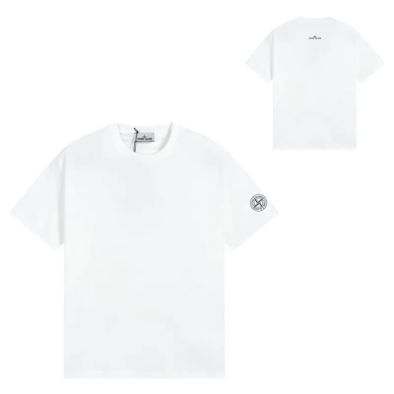 Stone Island T-Shirt Logo Patch — T石头11白色