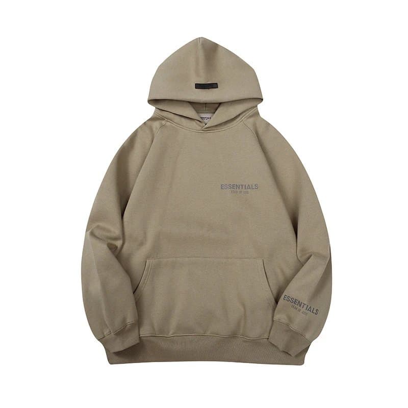Fear of God Essentials Hooded Sweatshirt Essentials Logo — 小标卡其色