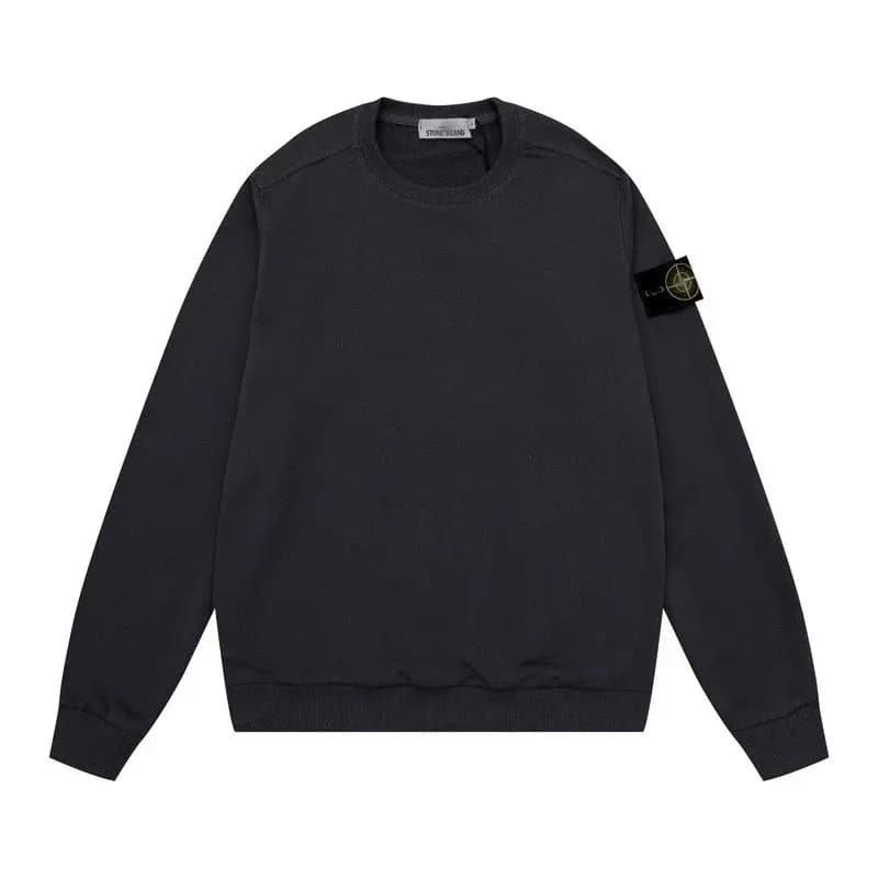 Stone Island Crewneck Sweater with Compass Patch — 11深灰