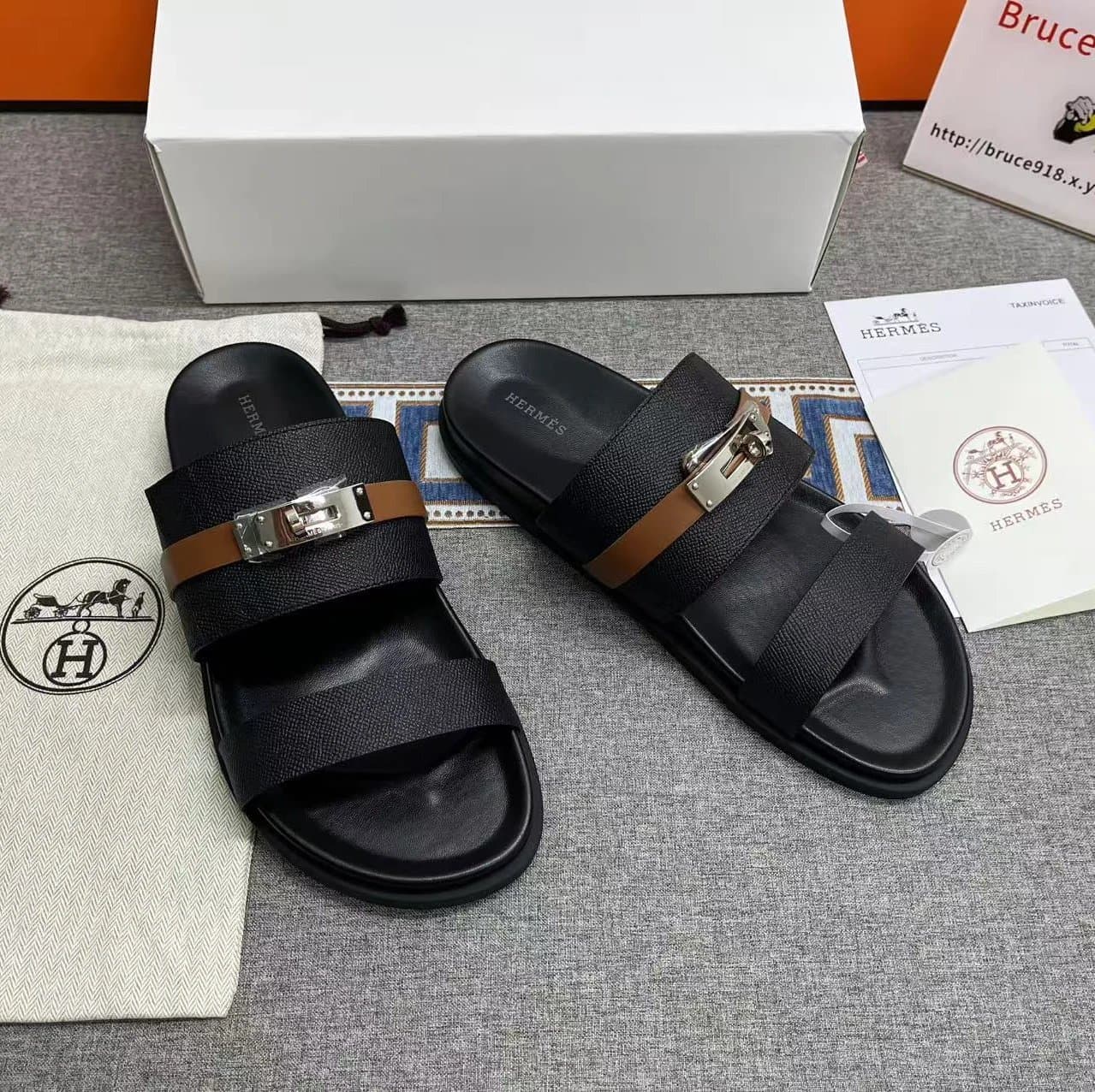 Hermès Oran Sandal Suede — 4号色