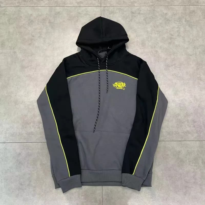 Stüssy Hooded Sweatshirt Colorblock with Graffiti Logo
