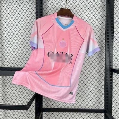 Puma PSG Home Jersey Qatar Airways Pink