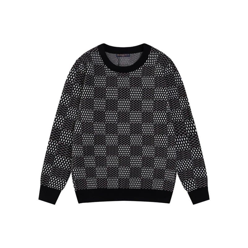 Balenciaga Knit Sweater Checkerboard Dot Pattern