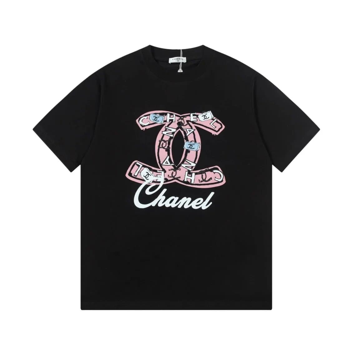Chanel Graphic T-Shirt Pink CC Logo
