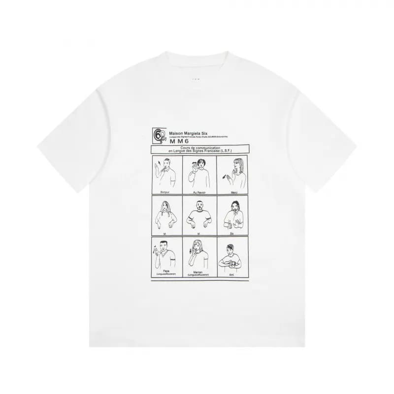 Maison Margiela T-Shirt White Stitch Logo — 806白色