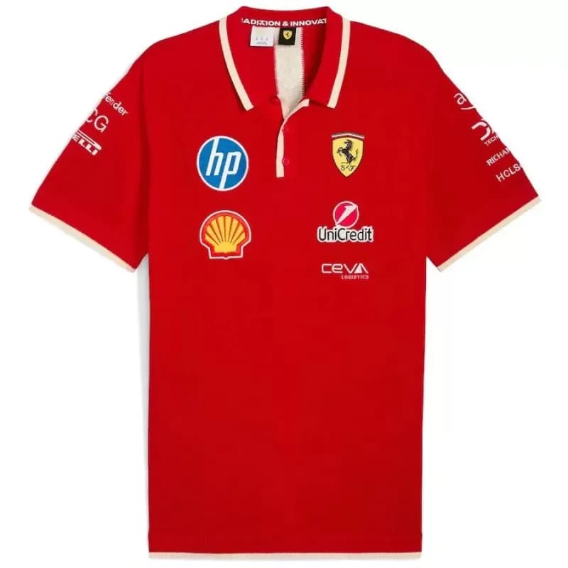 Tudor Polo Shirt Red Bull Racing Team — 2025法拉利有领