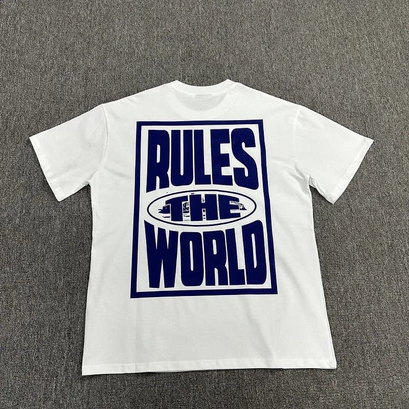 Corteiz Graphic Tee Rules The World — 3122蓝