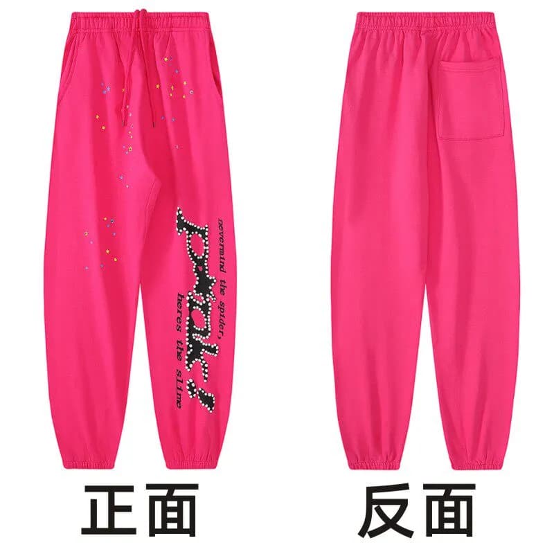 Sp5der Hoodie Spider Web — 142-2玫红