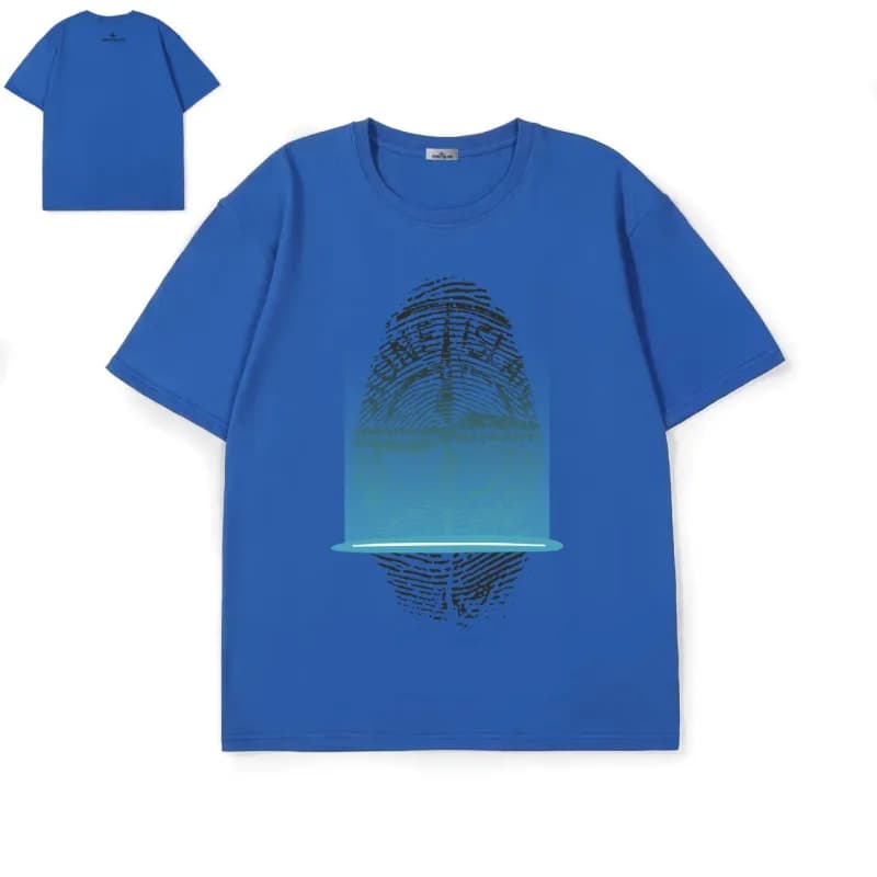 Stone Island Logo T-Shirt Compass Logo — 811蓝色