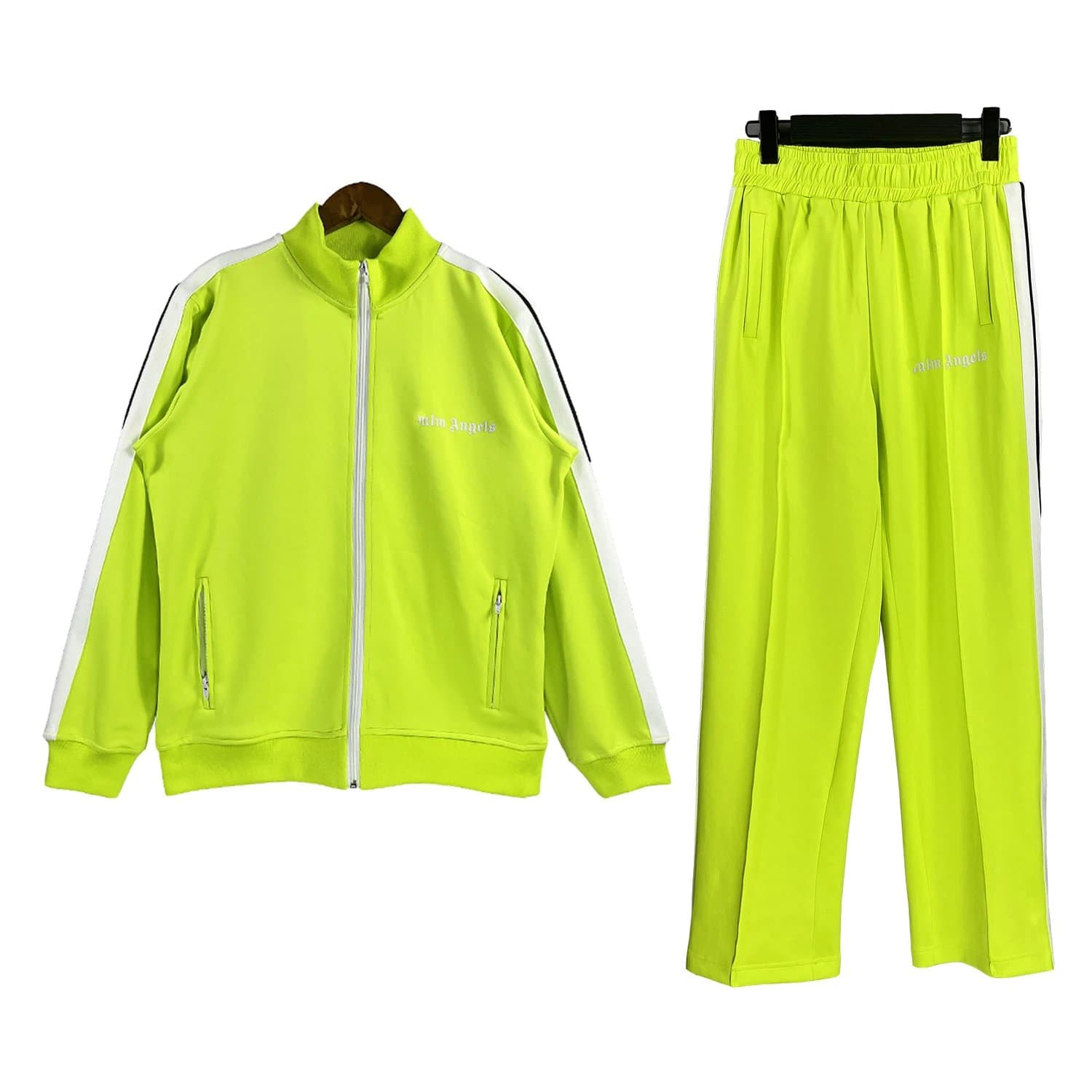 Palm Angels Track Pants Side Stripe — 荧光黄套装