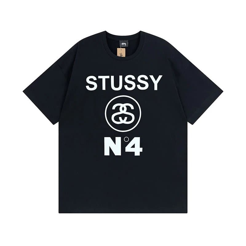Stüssy Logo Tee Black Script — 878黑色