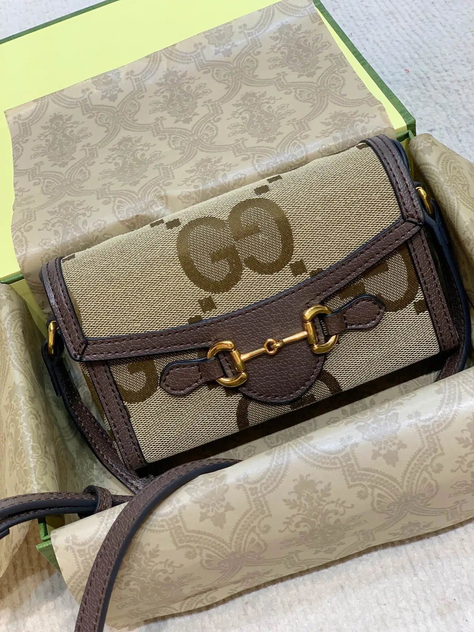 Gucci Horsebit 1955 Mini Bag GG Supreme Canvas