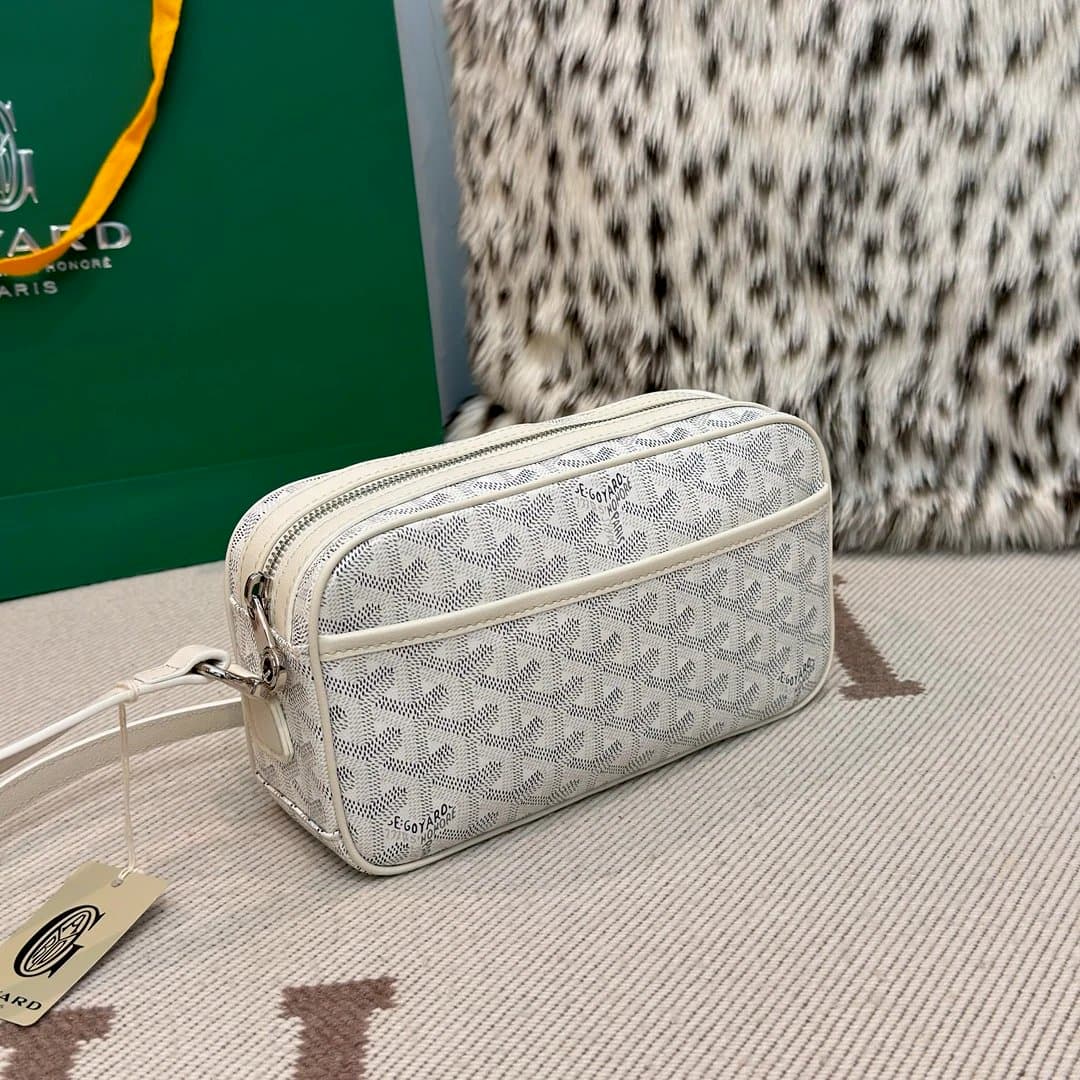 Goyard St. Louis Pouch White Goyardine Canvas