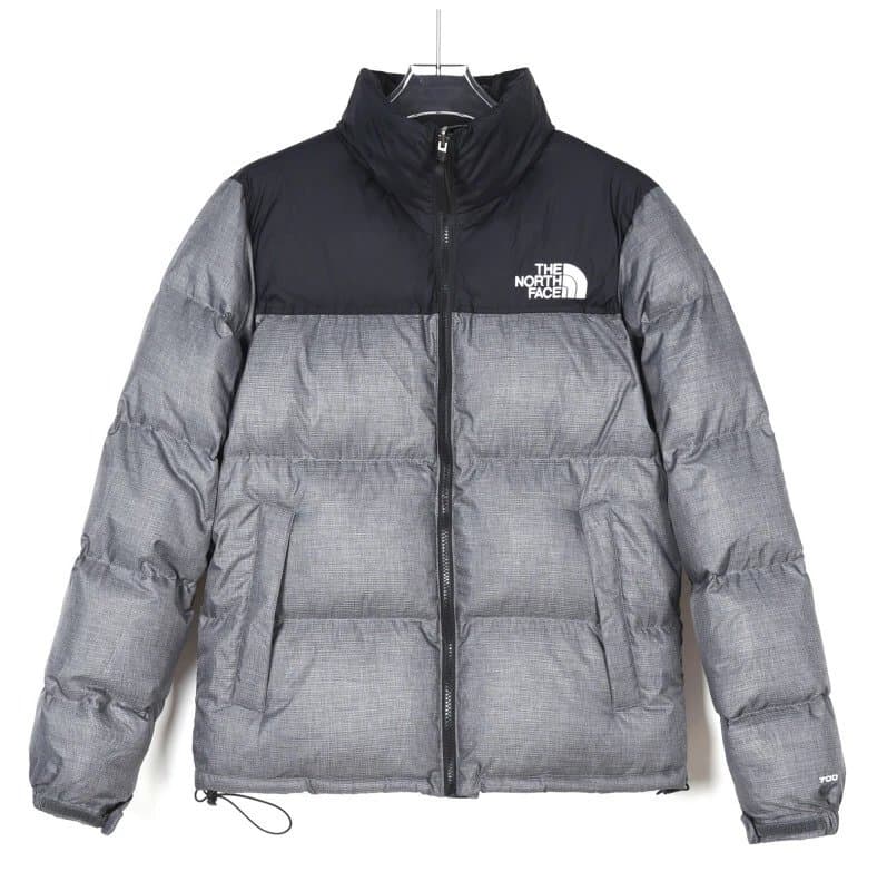 The North Face Nuptse Jacket Heather Grey/Black
