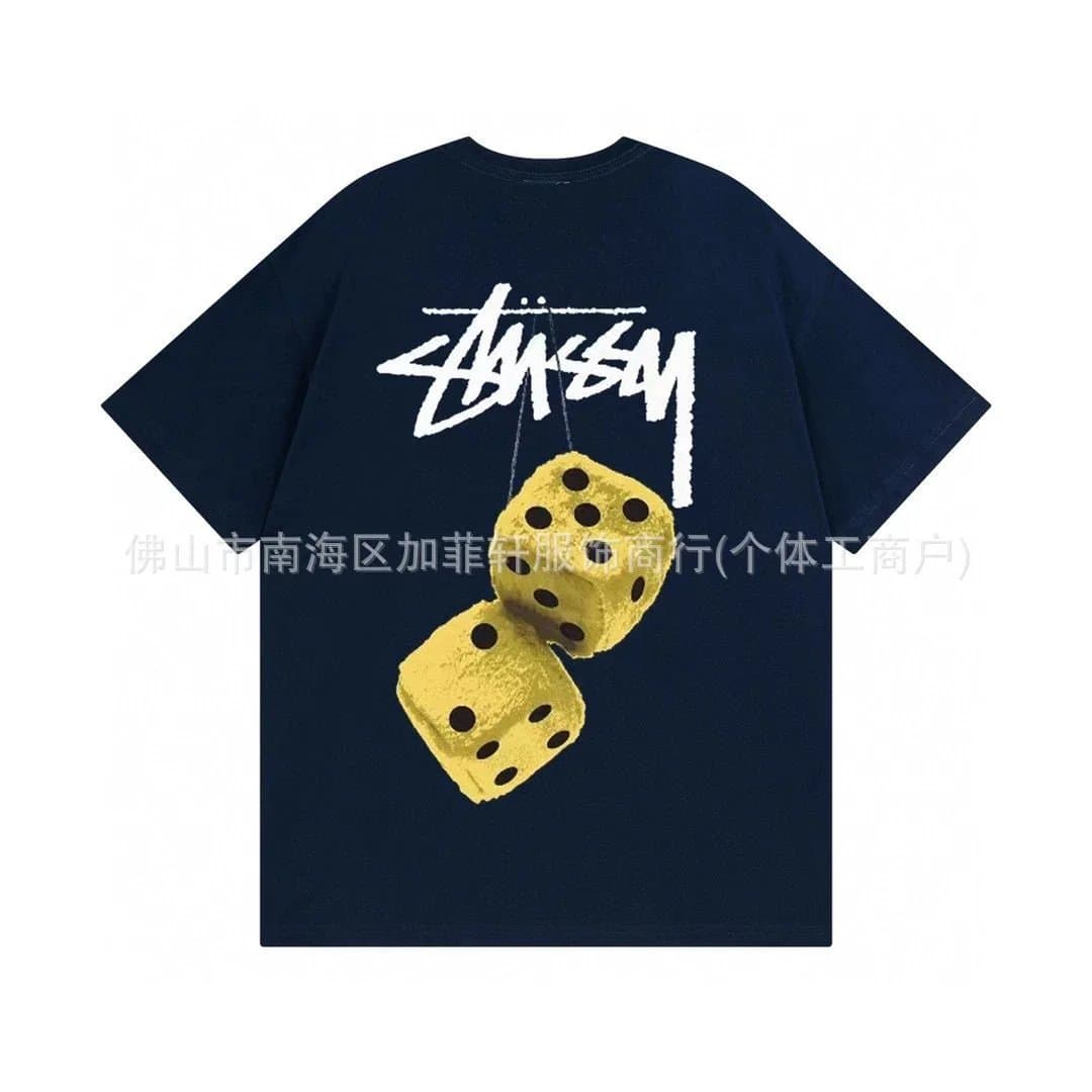 Stüssy Logo Tee Classic Script — 851藏青色