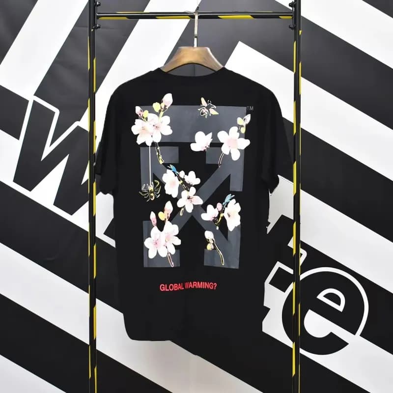 Off-White Floral Arrow Tee Global Warming