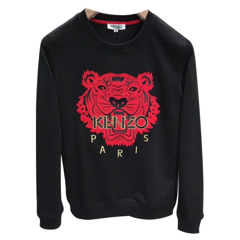 Kenzo Tiger Sweatshirt Embroidered Tiger Logo