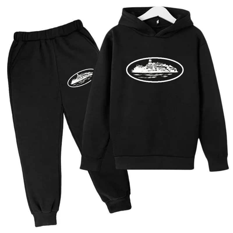 Tommy Hilfiger Hoodie and Joggers Set Cruise Ship Logo — A1