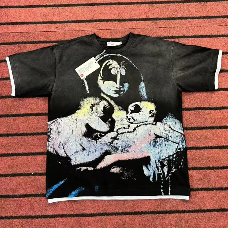 Saint Laurent Graphic T-Shirt Wesley Dreams Print — Z89