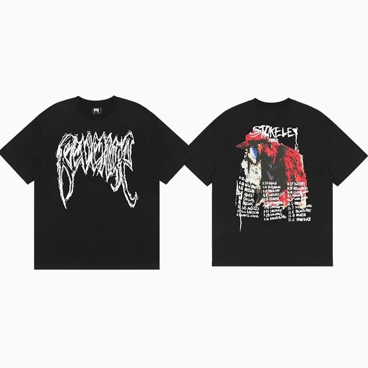 Stüssy Graphic Tee Travis Scott Tour Print