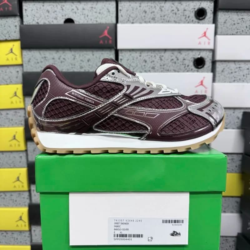 Bottega Veneta × Jordan Orbit Sneaker Barolo-Silver
