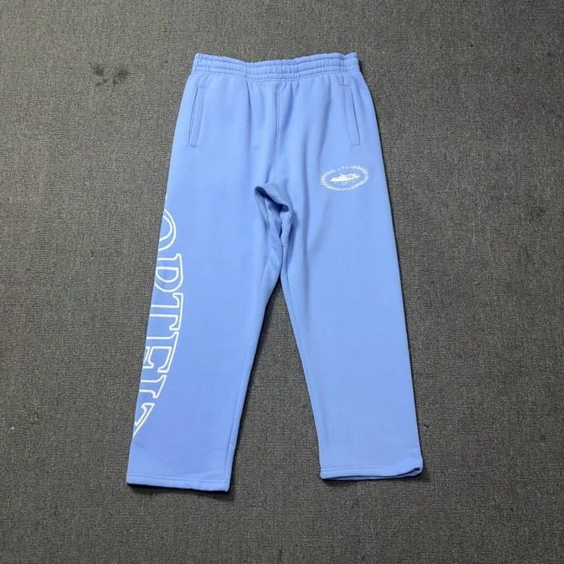 Supreme Sweatpants Logo Print — 蓝色拉链款裤子