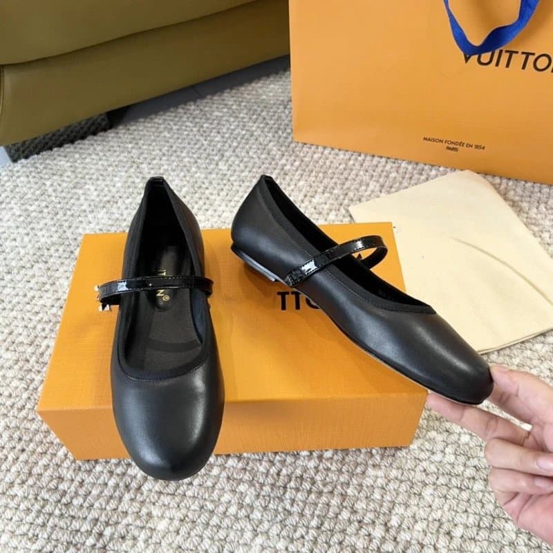 Louis Vuitton Mary Jane Flat Smooth Leather