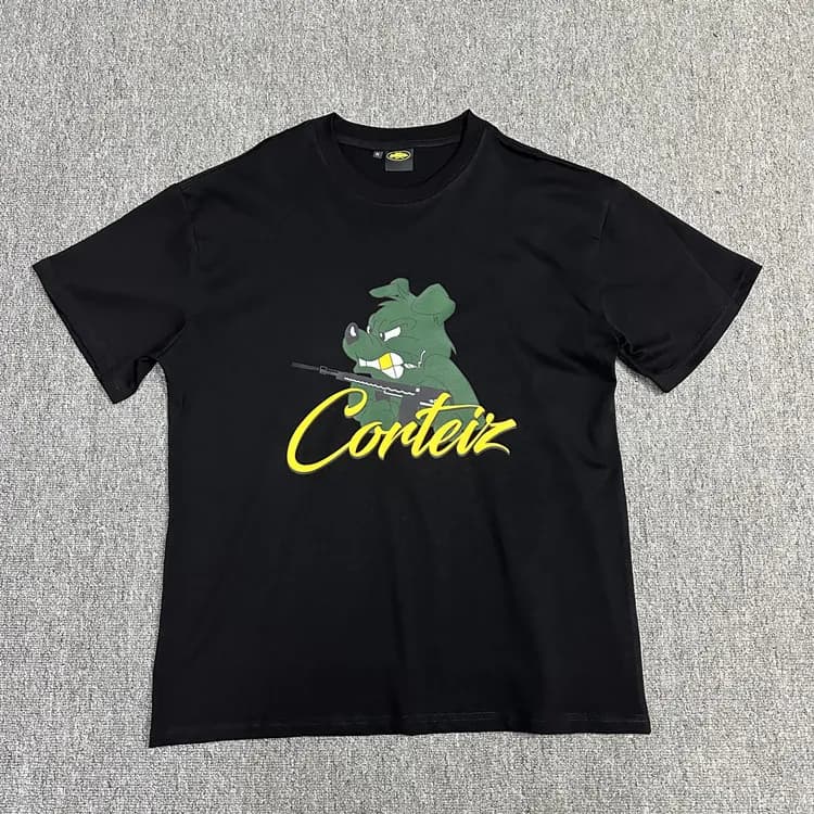 Logo Tee Corteiz Script — 3109军绿色