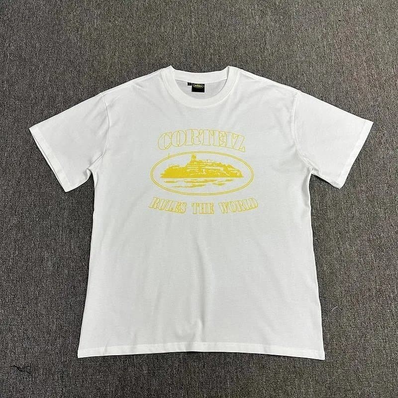 Corteiz Logo Tee White Script — 22