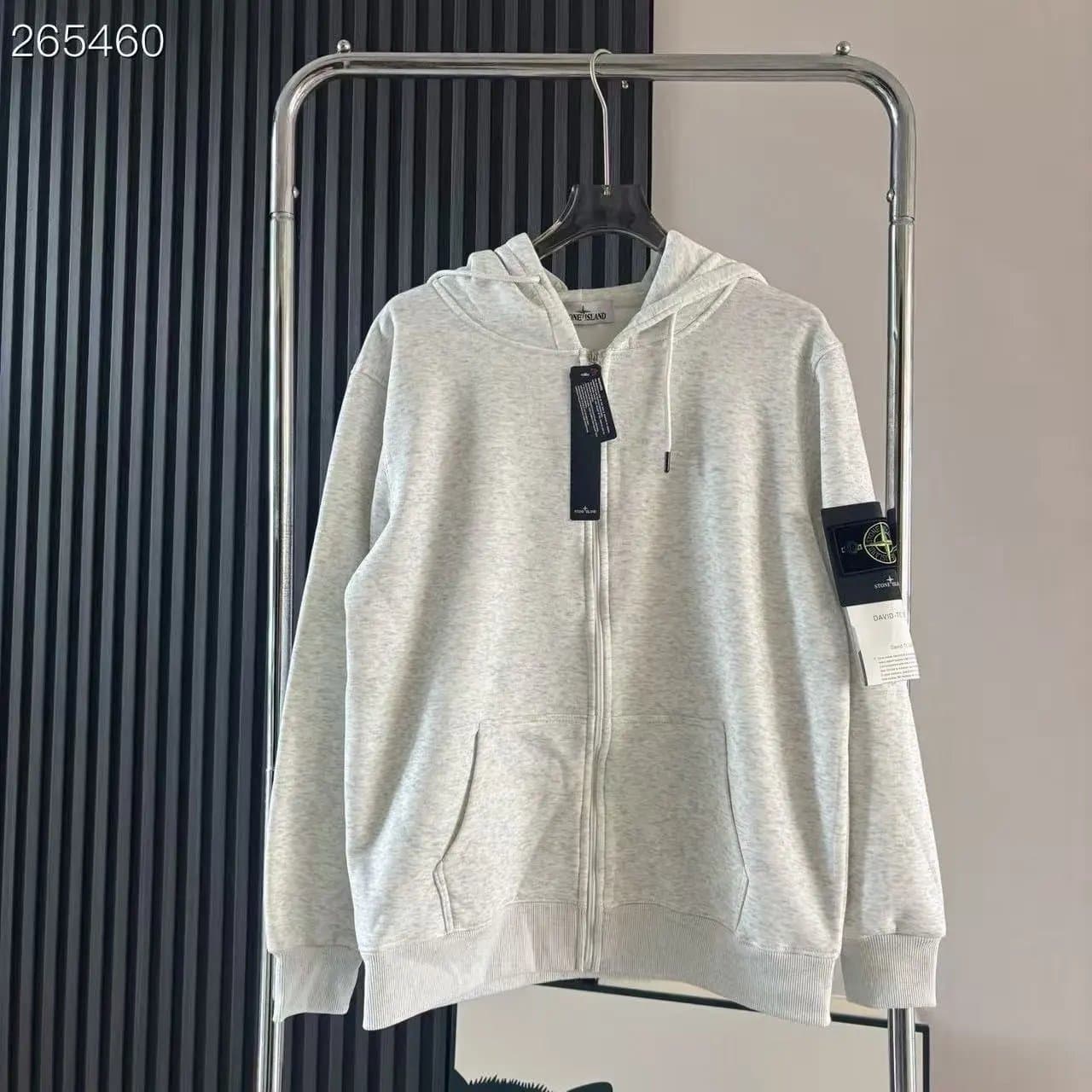 Stone Island Cargo Joggers Compass Patch — 加绒拉链浅灰色