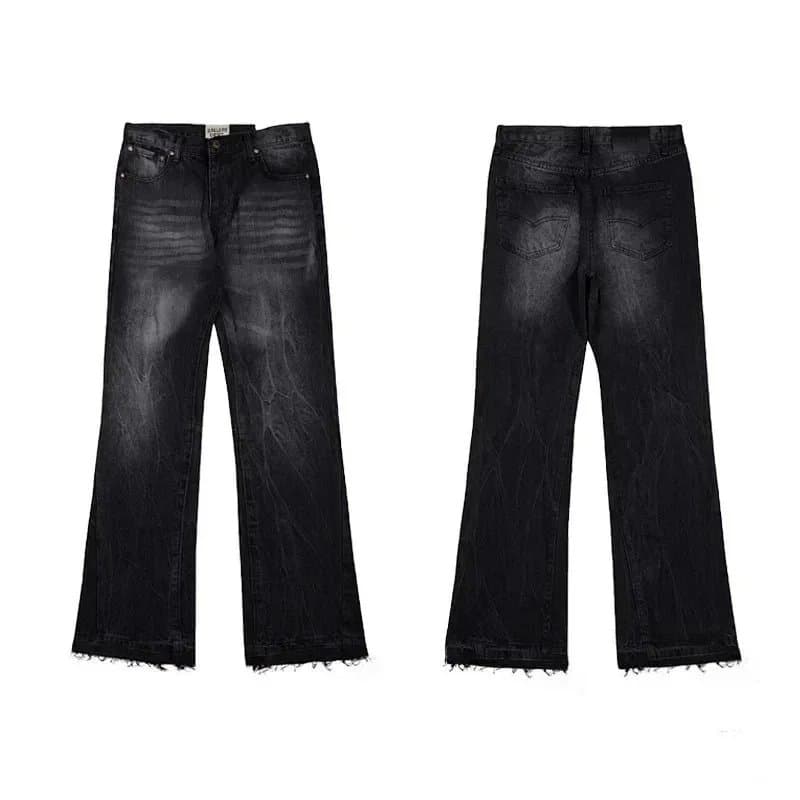 Levi's Flared Jeans Distressed Black Wash