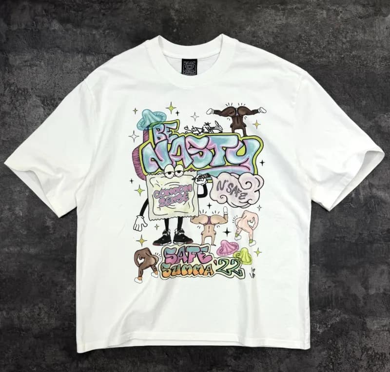 Saint Laurent Graphic Tee Distressed Print — Cts-25 model