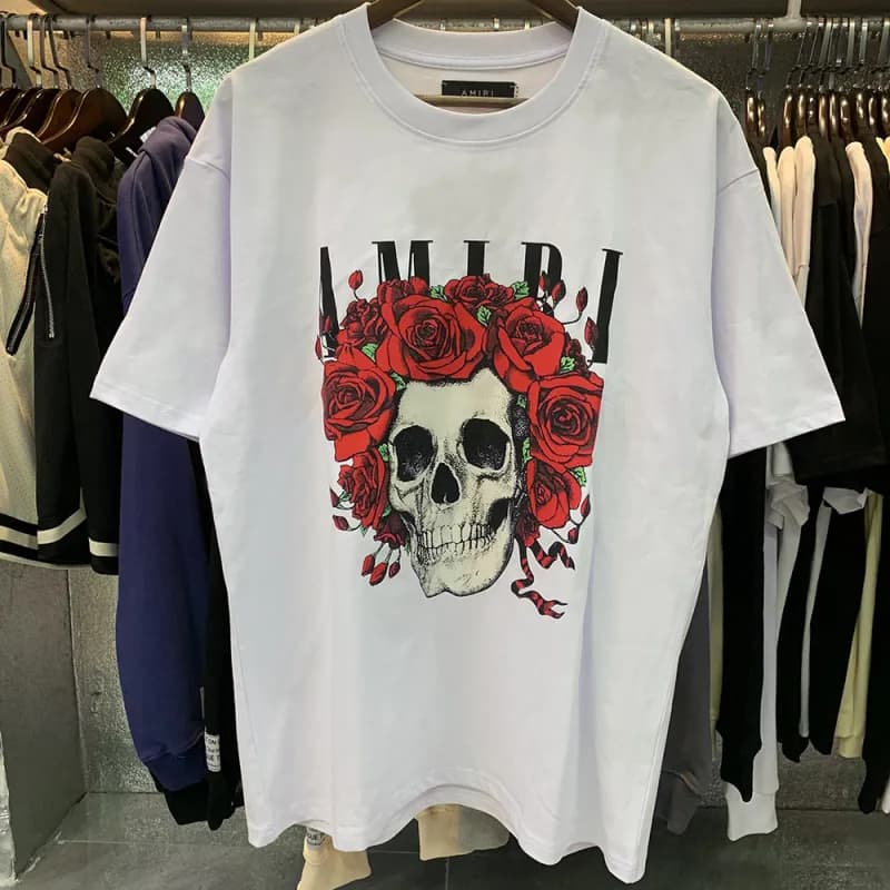 Amiri Graphic Tee Signature Script — 908 white