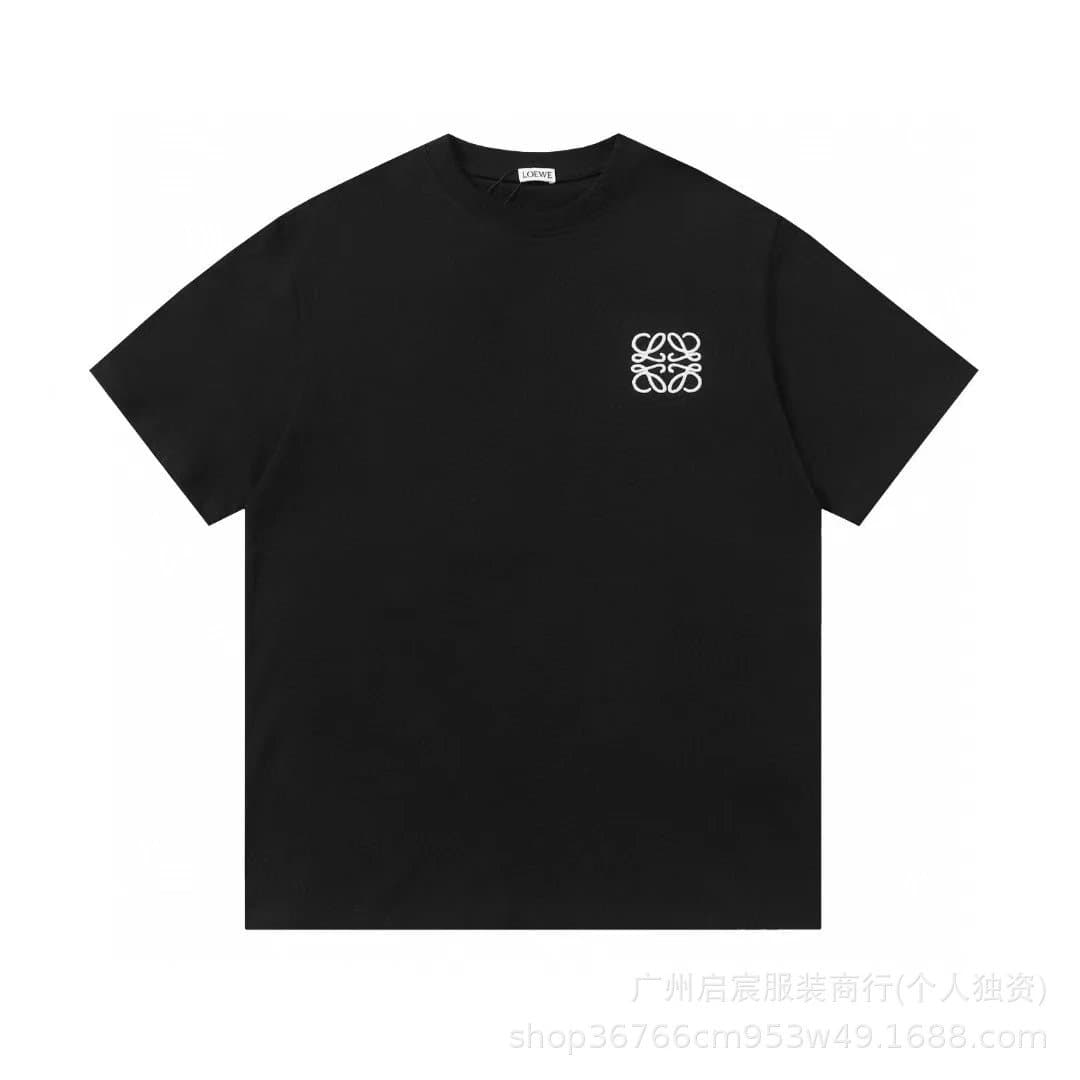 Loewe Logo Patch T-Shirt White — A001绣花黑色