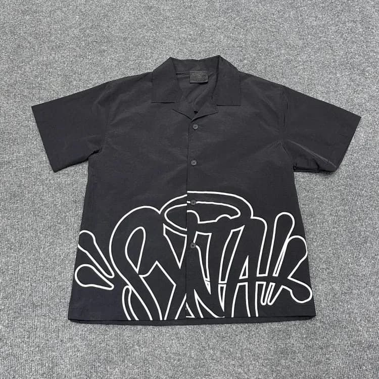 Off-White Short-Sleeve Shirt Graffiti Logo