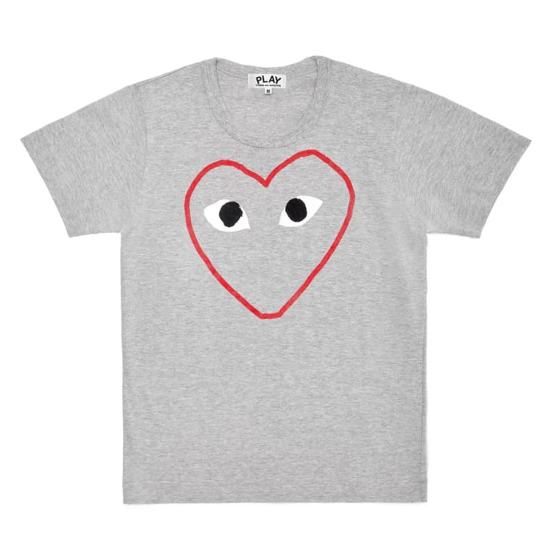Comme des Garçons Heart T-Shirt Red Heart with Eyes