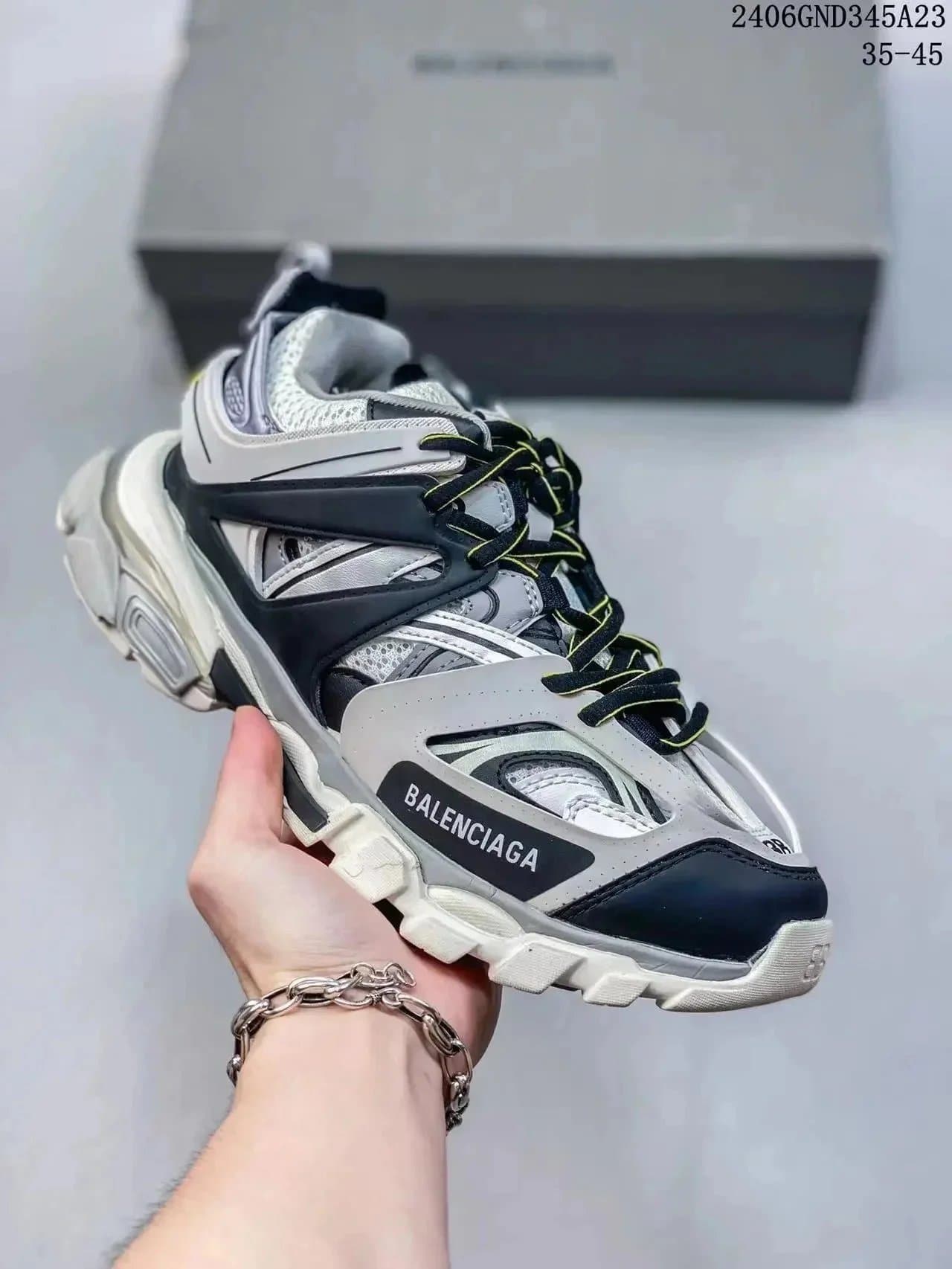 Balenciaga Triple S Black Silver — 19