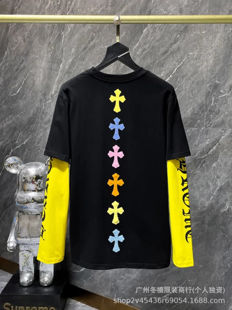 Chrome Hearts Long Sleeve T-Shirt Multi-Color Cross Print