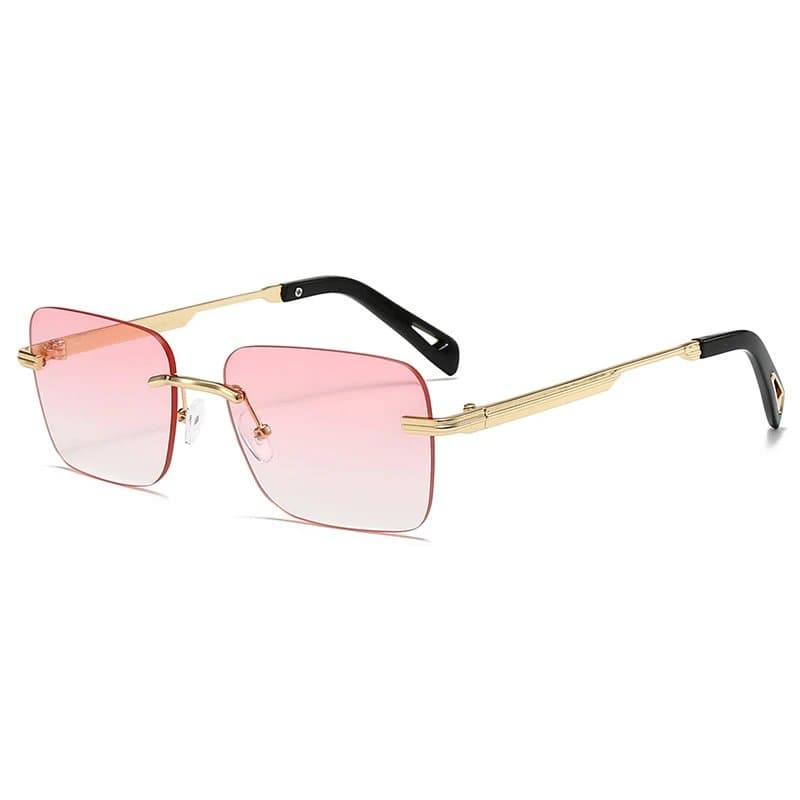 Gentle Monster Square Rimless Sunglasses Gradient Pink Lens
