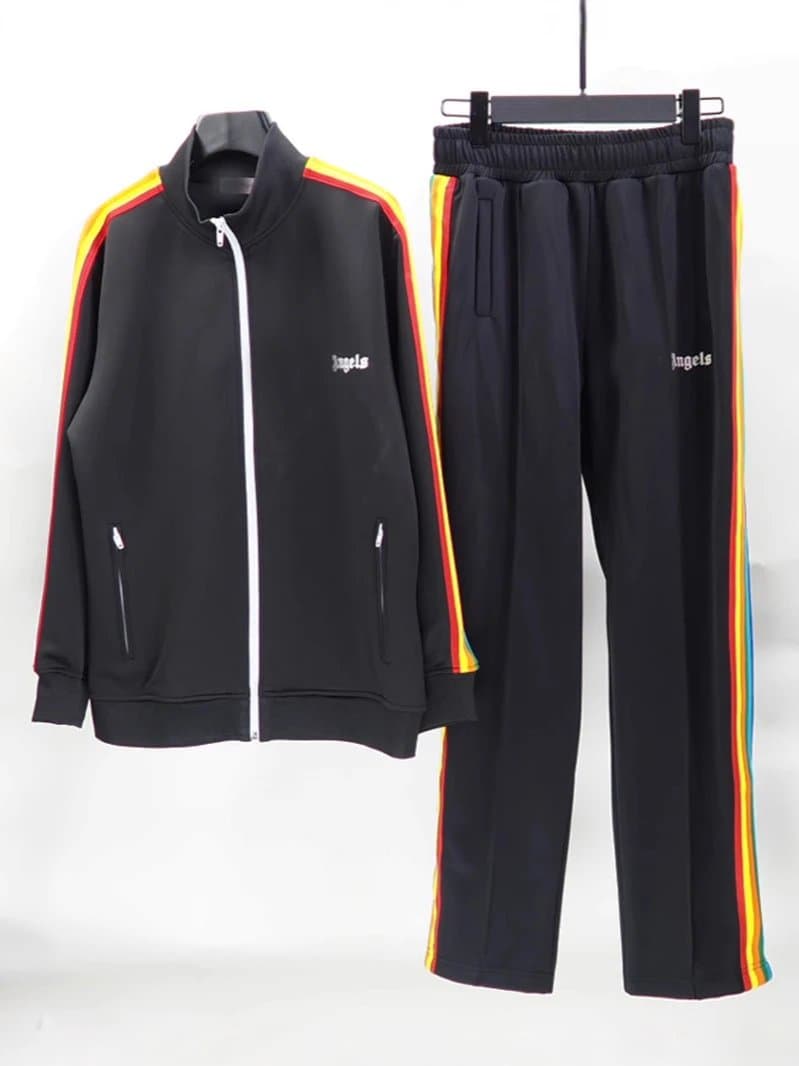 Palm Angels Track Suit Rainbow Stripe