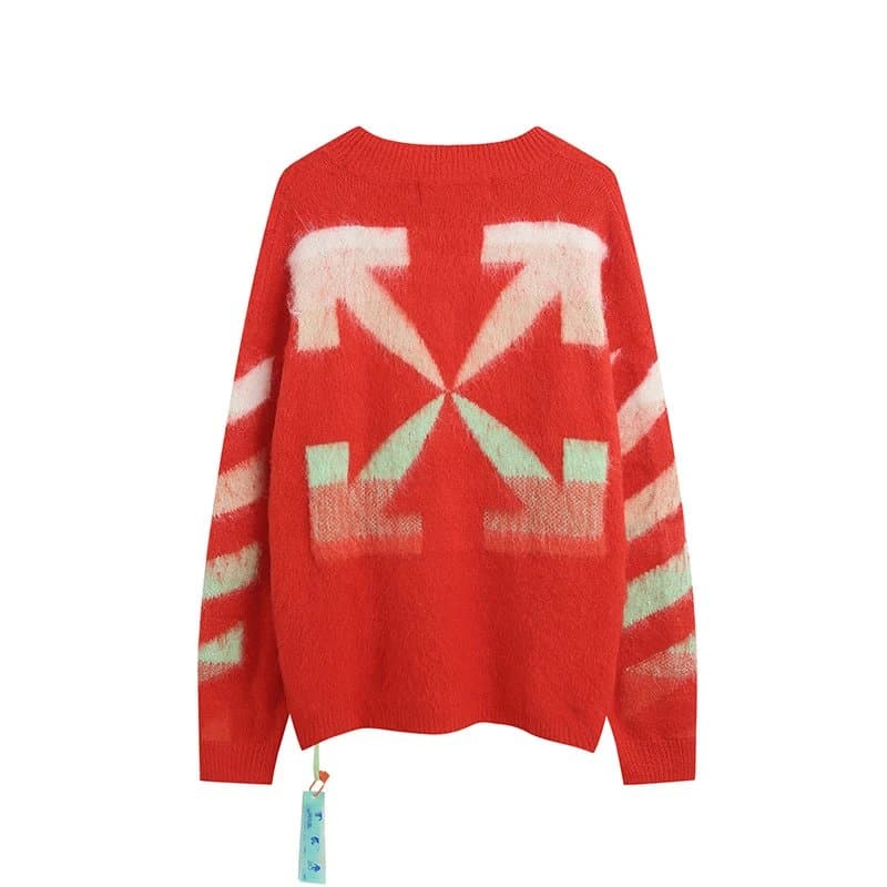 Off-White Arrow Knit Sweater Olive Arrows — 361#红色