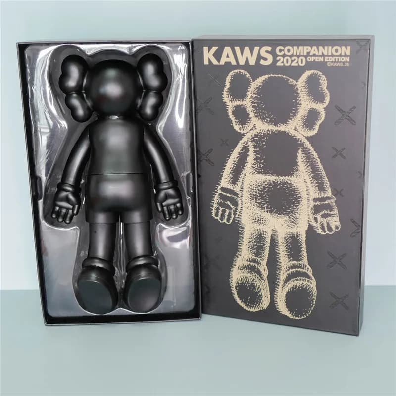 BAPE × KAWS Half-Brain Ape Figure Split Brain Design — 20周年趴地款-黑色盒装